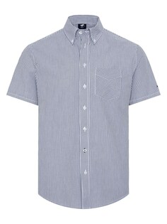 Рубашка на пуговицах стандартного кроя Polo Sylt, пыльный синий/белый
