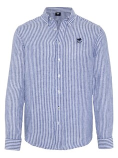 Рубашка на пуговицах стандартного кроя Polo Sylt, синий/темно-синий
