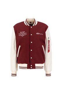 Межсезонная куртка Alpha Industries, бордовый/белый