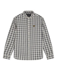Рубашка на пуговицах стандартного кроя Lyle &amp; Scott, графит/пестрый серый