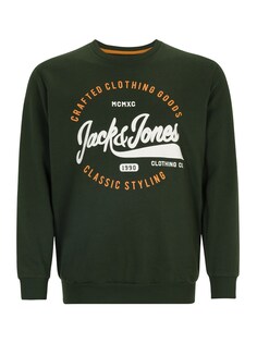 Толстовка Jack &amp; Jones Plus MIKK, темно-зеленый