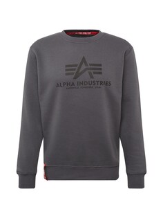 Толстовка Alpha Industries, антрацит/темно-серый