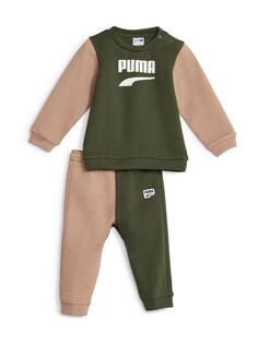 Тренировочный костюм Puma, бежевый/зеленый