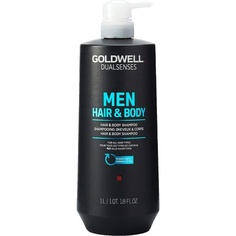 Dualsenses Мужской шампунь для волос и тела, 1 литр, Goldwell