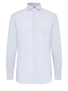Рубашка на пуговицах стандартного кроя Boggi Milano, светло-синий