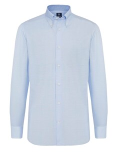 Рубашка на пуговицах стандартного кроя Boggi Milano Dobby, светло-синий