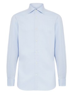 Деловая рубашка стандартного кроя Boggi Milano Dobby, светло-синий