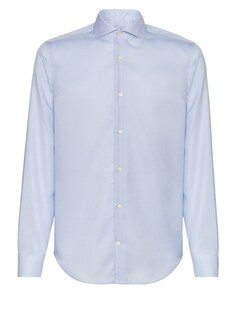 Рубашка на пуговицах стандартного кроя Boggi Milano, голубой/белый