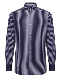 Рубашка на пуговицах стандартного кроя Boggi Milano, морской синий
