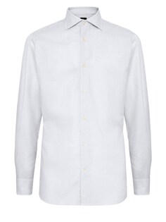 Рубашка на пуговицах стандартного кроя Boggi Milano Dobby, белый