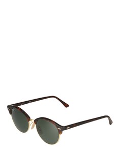 Солнечные очки Ray-Ban Clubround, коричневый/темно-коричневый
