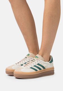 Низкие кроссовки GAZELLE BOLD adidas Originals, кремово-белый/студийно-зеленый/магический бежевый