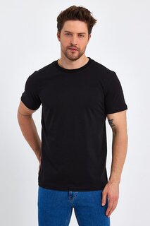Мужская базовая футболка из одинарного джерси с круглым вырезом Rodi, черный