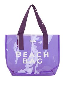 Пляжная сумка Прозрачная пляжная сумка с принтом Bagmori, матовый сиреневый