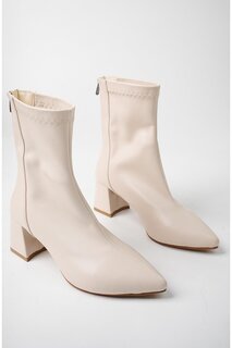 DARJA Женские ботинки на каблуке с острым носком и молнией сзади Muggo, кожа