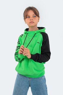DRAVEN Детский свитшот унисекс Зеленый/Серый SLAZENGER
