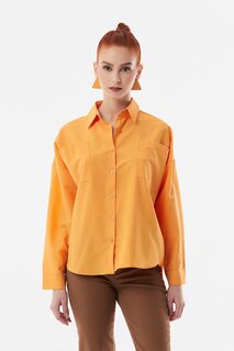 Повседневная рубашка с двойным карманом Fullamoda, апельсин