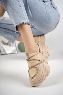 Dominic Женские повседневные стильные удобные и стильные кроссовки на высокой подошве для ходьбы, спортивная обувь Muggo, обнаженная