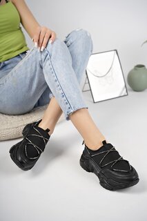 Dominic Женские повседневные стильные удобные и стильные кроссовки на высокой подошве для ходьбы, спортивная обувь Muggo, черный