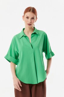 Повседневная рубашка с двойным рукавом Fullamoda, зеленый