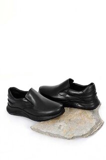 Повседневные мужские кроссовки из натуральной кожи с круглым носком 42292 GÖNDERİ(R)