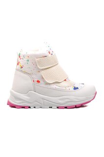 Fy223-P Белые зимние ботинки для девочек с флисовой подкладкой Ayakmod