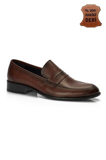 H040 Классические мужские туфли из натуральной кожи Muggo, коричневый
