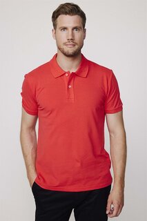 Мужская однотонная хлопковая футболка пике с воротником-поло, красная футболка TUDORS, красный