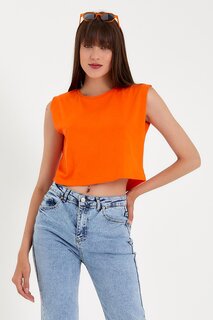 Женская укороченная футболка стандартного кроя SPR22TSK128 Süperlife, апельсин