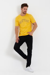 Мужская приталенная футболка с круглым вырезом с принтом SPR 254 Süperlife, желтый