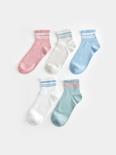 Полосатые женские носки, 5 шт. LCW DREAM, светло-розовый