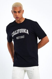 Мужская приталенная футболка с круглым вырезом с принтом «Калифорния» SPR21Y22 Süperlife, черный