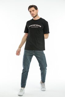 Мужская приталенная футболка с круглым вырезом с принтом SPR21Y26 Süperlife, черный