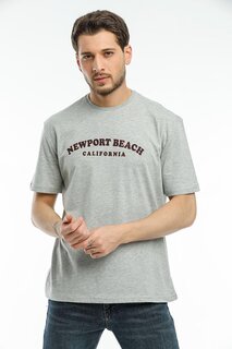 Мужская приталенная футболка с круглым вырезом с принтом SPR21Y26 Süperlife, светло-серый