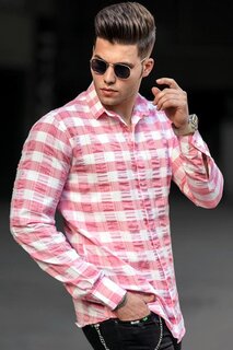 Розовая мужская рубашка 4941 MADMEXT
