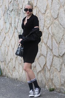 Черное женское мини-платье с воротником-поло MG1736 MADMEXT