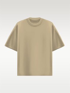 Базовая футболка Oversize Бежевая ablukaonline
