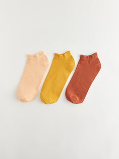 Женские носки на плоской подошве, 3 пары носков LCW ECO, светло-оранжевый