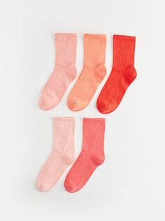Женские носки на плоской подошве, 5 шт. LC WAIKIKI, розовый
