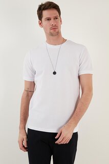 Базовая футболка из хлопка с круглым вырезом 5902387 Buratti, белый