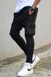 Черные базовые спортивные штаны с боковыми карманами 4801 MADMEXT