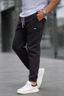 Черные базовые спортивные штаны на резинке 6524 MADMEXT