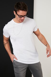 Базовая футболка приталенного кроя из 100% хлопка с круглым вырезом 59020001 Buratti, белый
