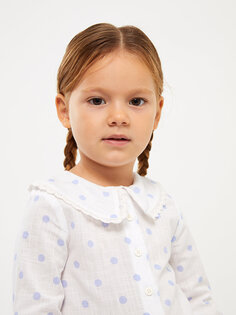 Рубашка для маленьких девочек с воротником Bebe LC WAIKIKI