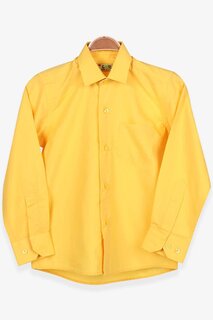 Рубашка для мальчика Базовая горчично-желтая (11–12 лет) Breeze