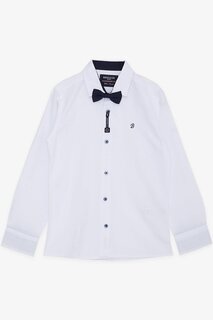 Рубашка для мальчика белая с галстуком-бабочкой (8–12 лет) Breeze, белый