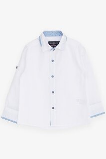 Рубашка для мальчика белая на кнопках (3-4 года) Breeze