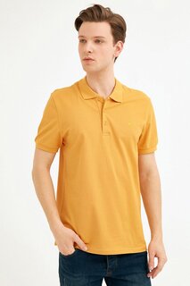 Базовая футболка с воротником-поло Fullamoda, горчично-желтый
