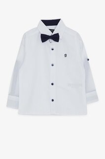 Рубашка для мальчика белая с галстуком-бабочкой (3–6 лет) Breeze