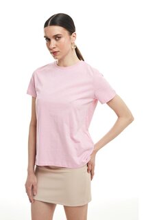 Базовая футболка с коротким рукавом Розовая QUZU